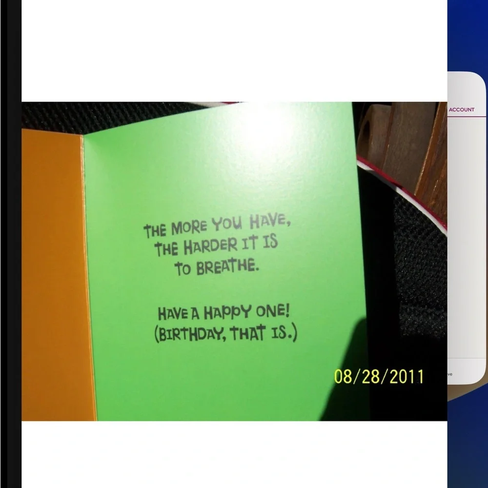 south park or boy picking nose 1pc motion holographic birthday card NW funny fun